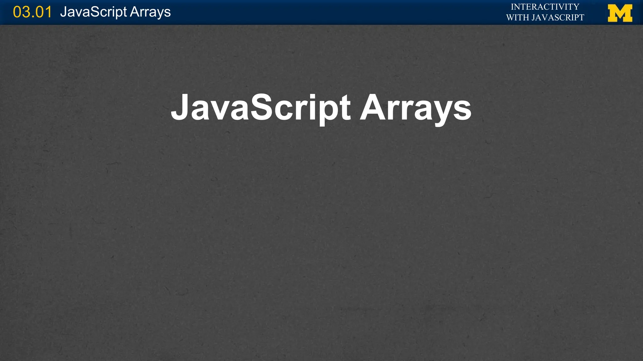 Javascript Arrays related PowerPoint slide set | PPT