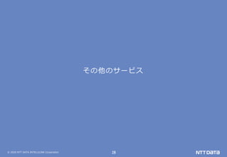 © 2020 NTT DATA INTELLILINK Corporation 28
その他のサービス
 