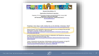 29T H E B R I T I S H B L O C K C H A I N A S S O C I A T I O N w w w . b r i t i s h b l o c k c h a i n a s s o c i a t i o n . o r g |
 