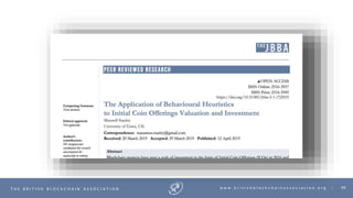 66T H E B R I T I S H B L O C K C H A I N A S S O C I A T I O N w w w . b r i t i s h b l o c k c h a i n a s s o c i a t i o n . o r g |
 