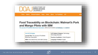 81T H E B R I T I S H B L O C K C H A I N A S S O C I A T I O N w w w . b r i t i s h b l o c k c h a i n a s s o c i a t i o n . o r g |
 