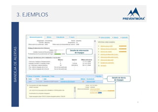 3. EJEMPLOS

BANDEJA DE ALERTAS

6. PREVEN – 100 - EJEMPLOS

8

 