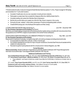Gary Terrill resume 2015 | PDF