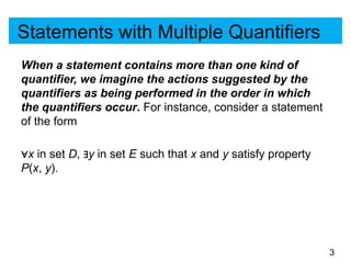 Quantification Statement Understanding the Logic of Quantified Statements with Multiple ...