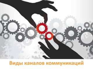 Виды каналов коммуникаций
 
