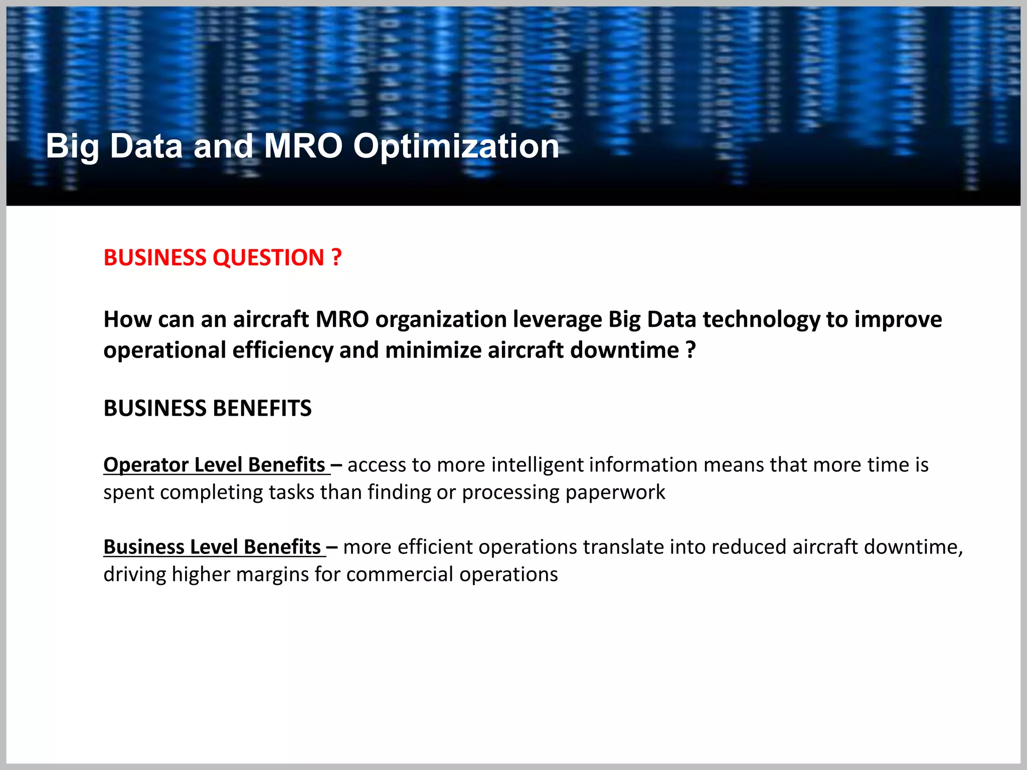 AHMS
Aircraft Health Management System
How it came to be – The Industrial Internet
Integrated Technologies
 Machine learning
 Big Data
 Internet of Things
 Machine to Machine Communications
 Advanced Computing
 Low Cost Sensing
 