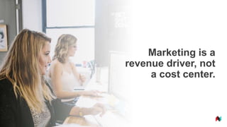@newscred | #ThinkContent
Marketing is a
revenue driver, not
a cost center.
 