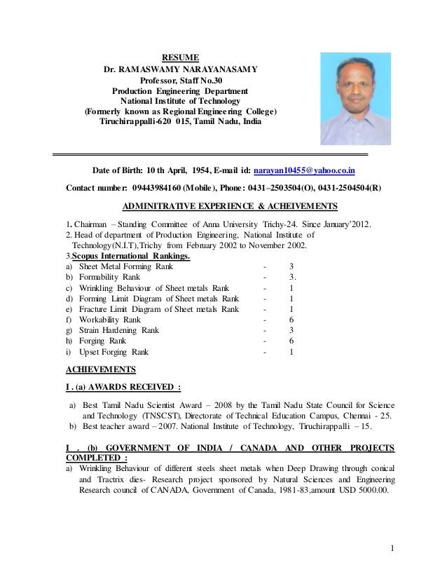 dr r n updated bio data with list of publications 01 07 2016 best bio data