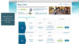 Mamá 50 años.
Tratando de
contratar pack para
el hogar
 