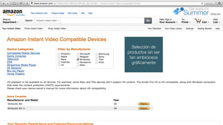 Selección de
productos sin ser
tan ambiciosos
gráﬁcamente
 