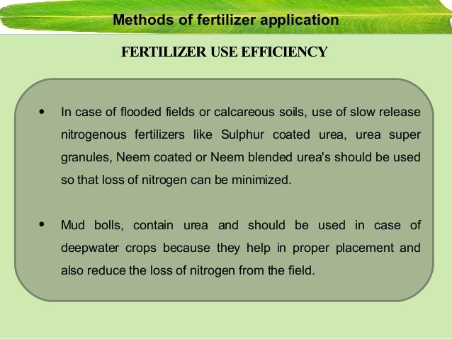 urea fertilizer application