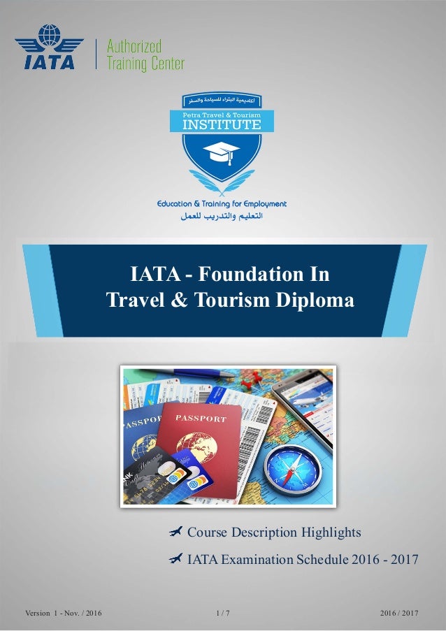 1 year diploma in travel and tourism