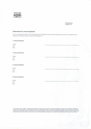 MLC 2006 Accreditation Certificate