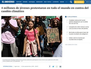 PROTESTA MUNDIAL DE JOVENES POR EL CAMBIO CLIMATICO 