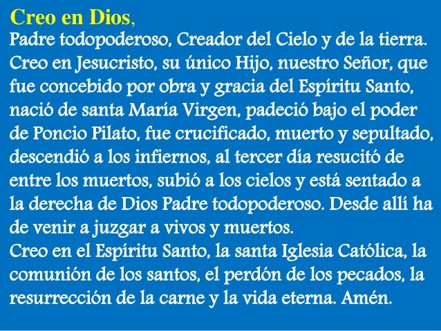 creo en dios padre creo en dios padre