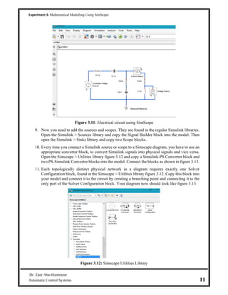 03 1 mathematical modeling using sim-scape_electrical | PDF