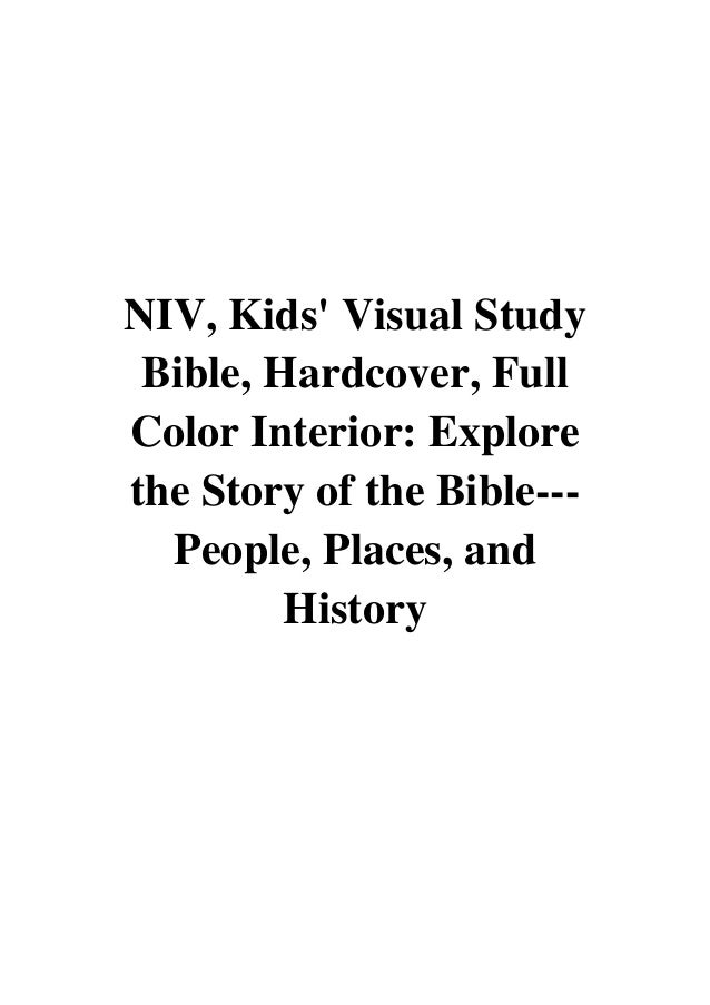 Niv Kids Visual Study Bible Hardcover Full Color Interior Zonde
