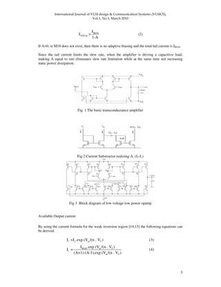 Design of a Low Power Low Voltage CMOS Opamp | PDF