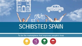 SCHIBSTED SPAIN 
2 
To be the marketplace that improves people's lives  
