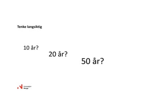 Tenkelangsiktig
20år?
50år?
10år?
 