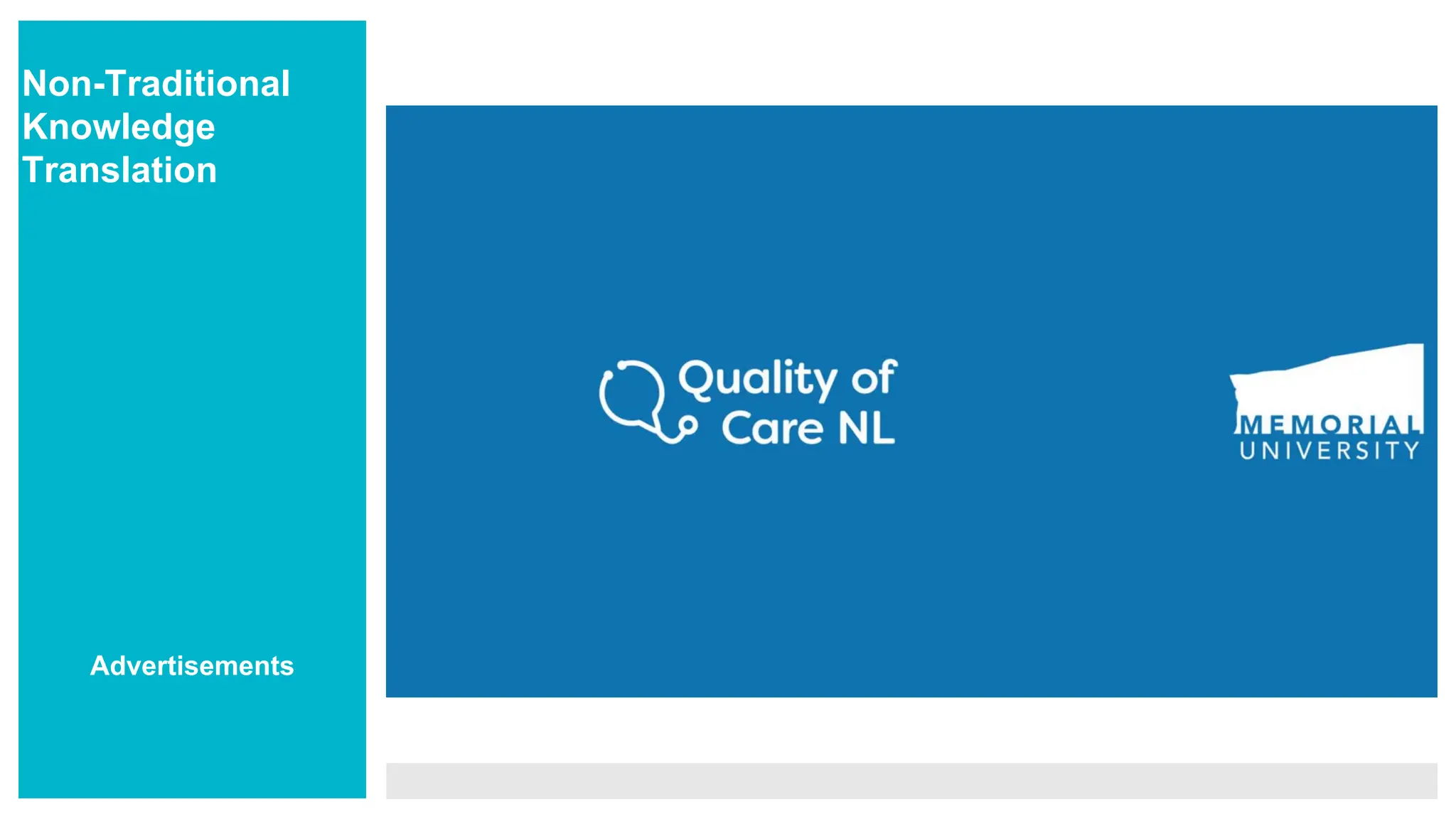 Non-Traditional
Knowledge
Translation
Advertisements
 