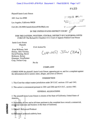 Case 2:10-cv-01451-JFW-PLA Document 1   Filed 02/26/10 Page 1 of 7
 