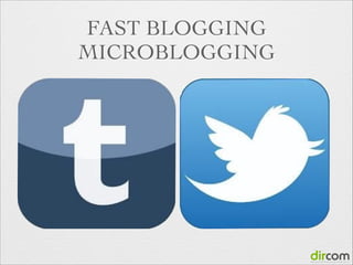 FAST BLOGGING	

MICROBLOGGING

 