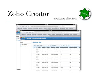 Zoho Creator
                  creator.zoho.com
 