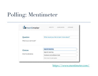Polling: Mentimeter




                   https://www.mentimeter.com/!
 
