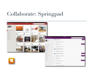 Collaborate: Springpad




                 !
 