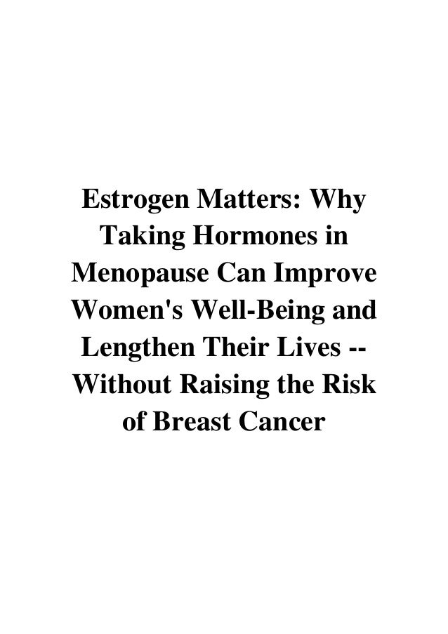 Estrogen Matters PDF Avrum Bluming Why Taking Hormones in Menopause