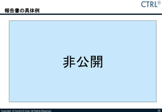 報告書の具体例




                                                   非公開


Copyright © Control A Corp. All Rights Reserved.         26
 