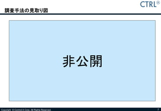 調査手法の見取り図




                                                   非公開


Copyright © Control A Corp. All Rights Reserved.         7
 