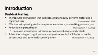 Effect of cognitive task training on dynamic balance and gait of ...