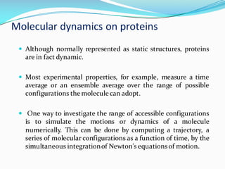 Molecular dynamics and Simulations | PDF