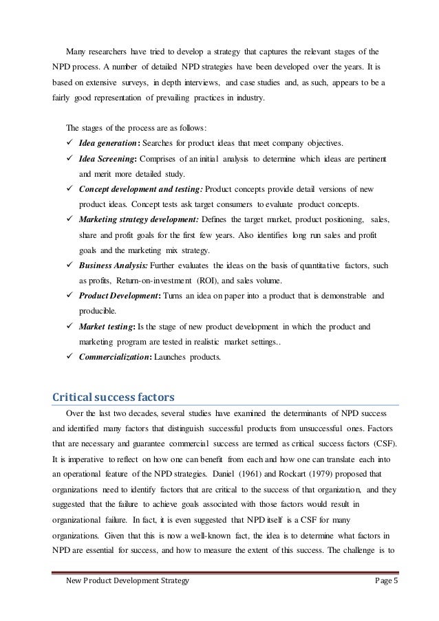 New Product Development Strategy