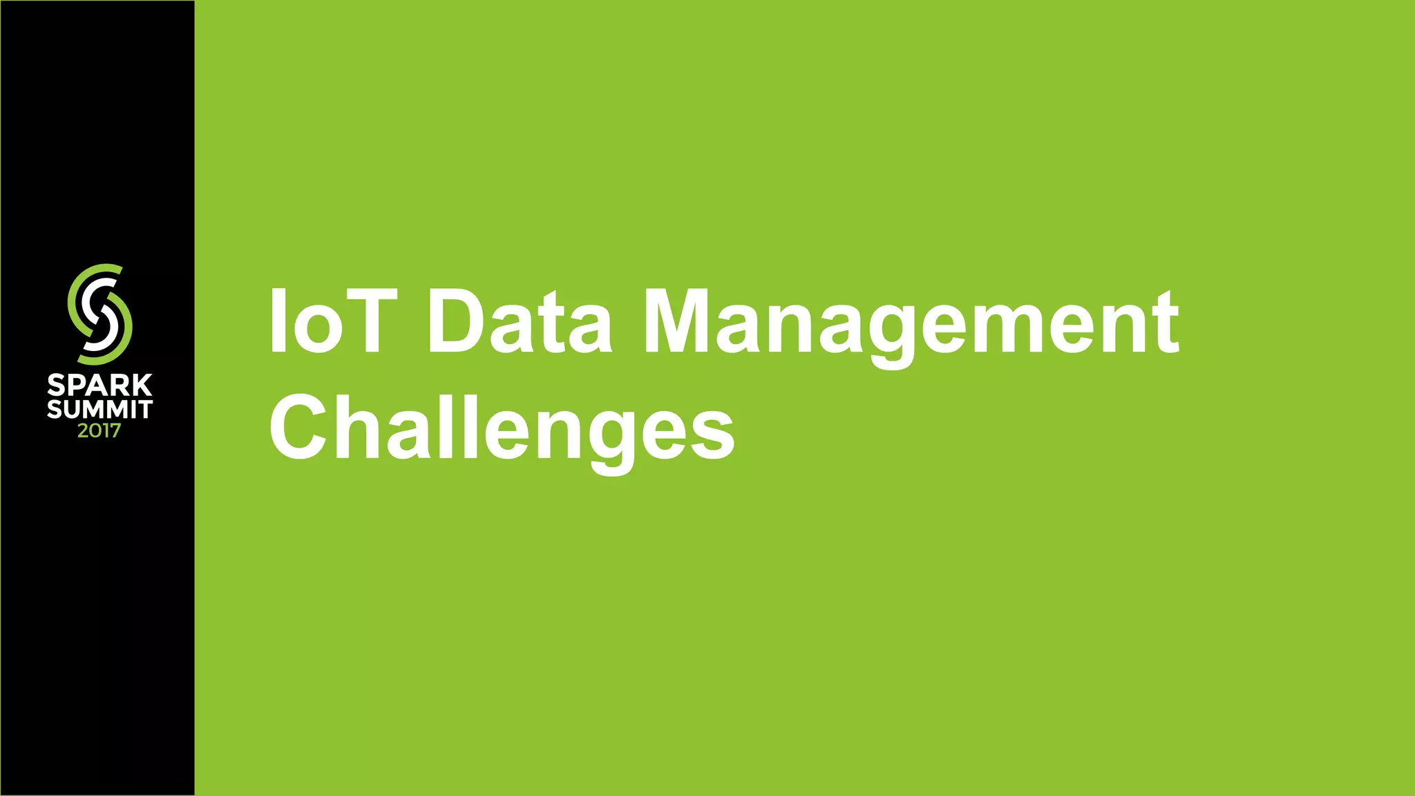 IoT Data Management Challenges 