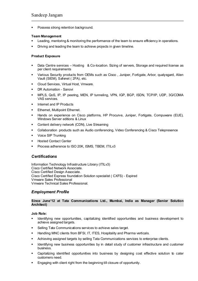solution architect profile