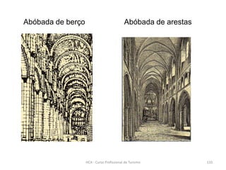 Abóbada de berço Abóbada de arestas
HCA - Curso Profissional de Turismo 110
 