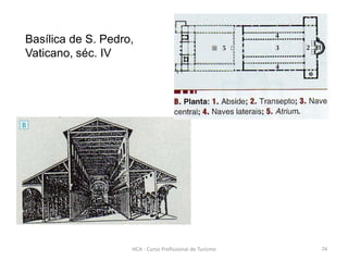Basílica de S. Pedro,
Vaticano, séc. IV
HCA - Curso Profissional de Turismo 74
 