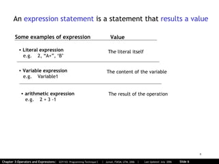 Operator & Expression in c++ | PPT