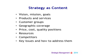 Strategic Management @ 2014