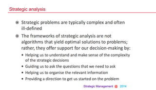 Strategic Management @ 2014
Strategic analysis