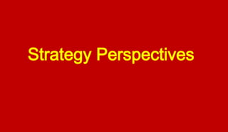Strategic Management @ 2014
Strategy Perspectives
