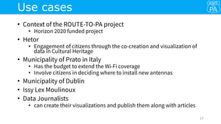 •
•
•
•
•
•
•
•
•
•
•
17
Use cases