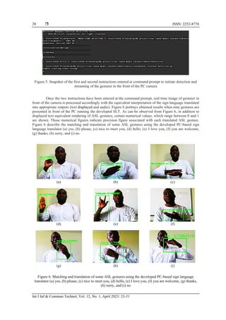 Sign Language For Computtr Development of a PC-based sign language translator | PDF