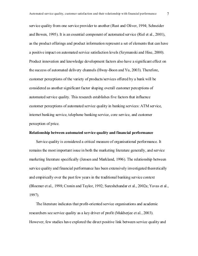 Customer satisfaction essay