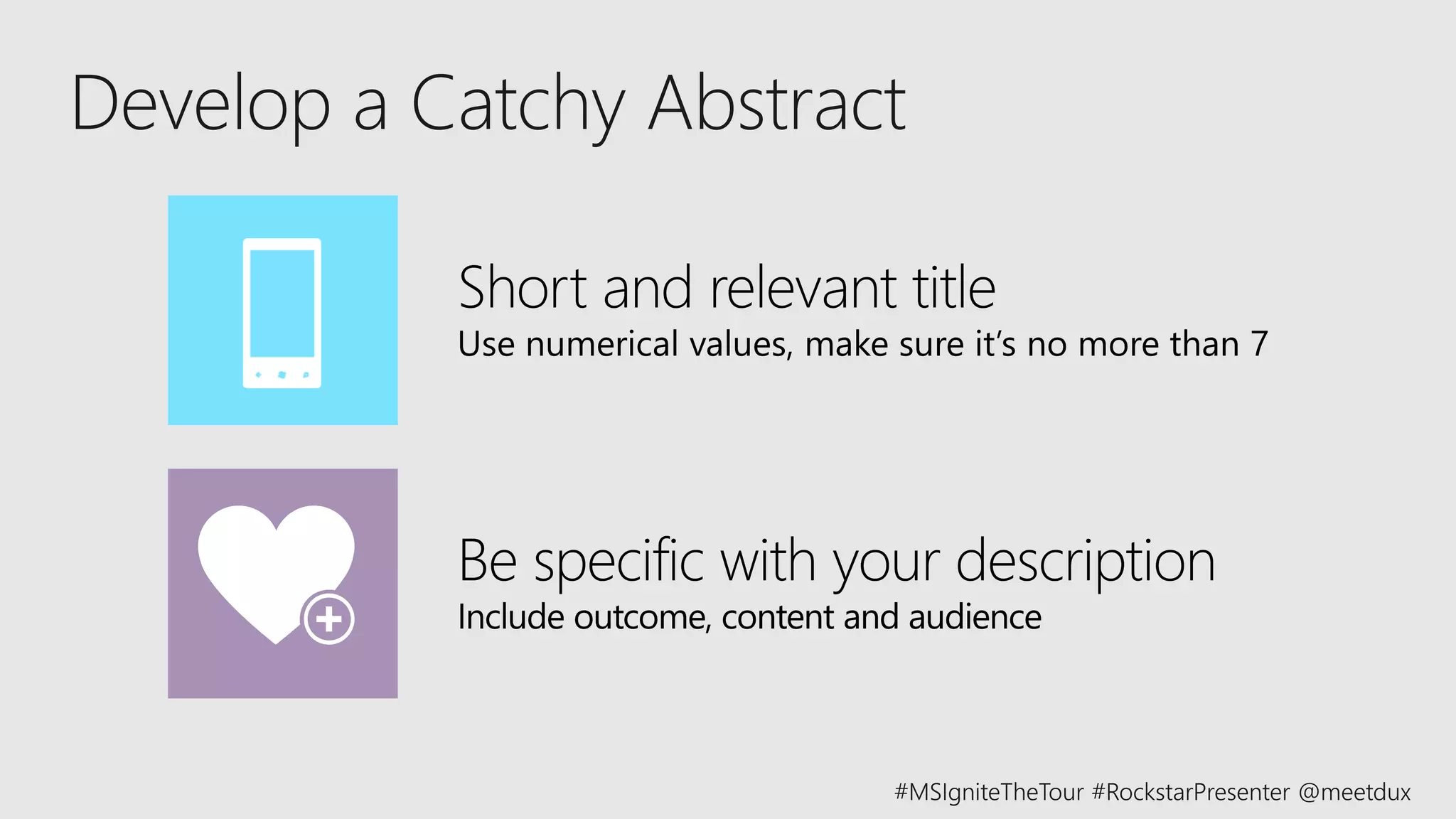Develop a Catchy Abstract
 