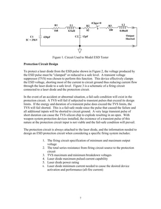 Electrostatic Discharge (ESD) Protection for a Laser Diode Ignited ...
