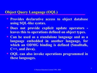 Comprehensive Overview of Object-Oriented DBMS Standards and Systems | PPT